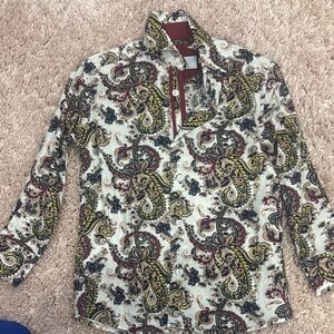 Boys Paisley Button-Up Shirt